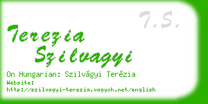 terezia szilvagyi business card